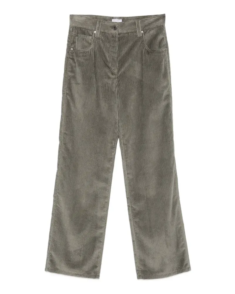 Brunello Cucinelli Straight-Leg-Hose aus Cord - Grau Grau