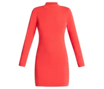 Langärmeliges Minikleid - Rot
