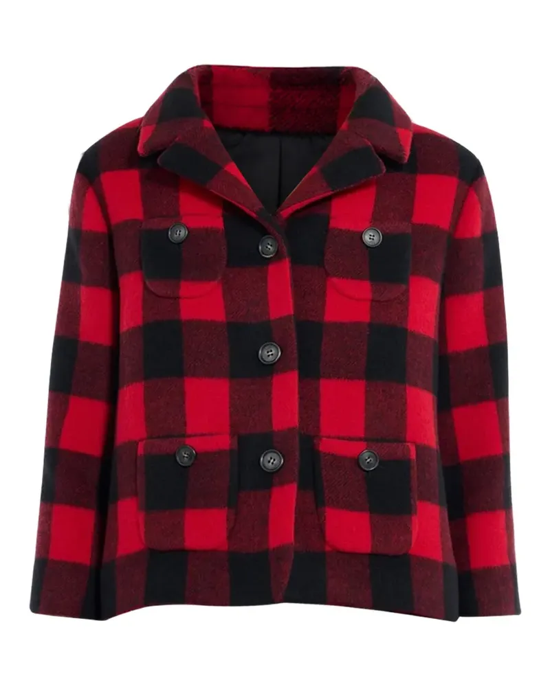 N° 21 Karierte Jacke mit aufgesetzten Taschen - Rot Rot