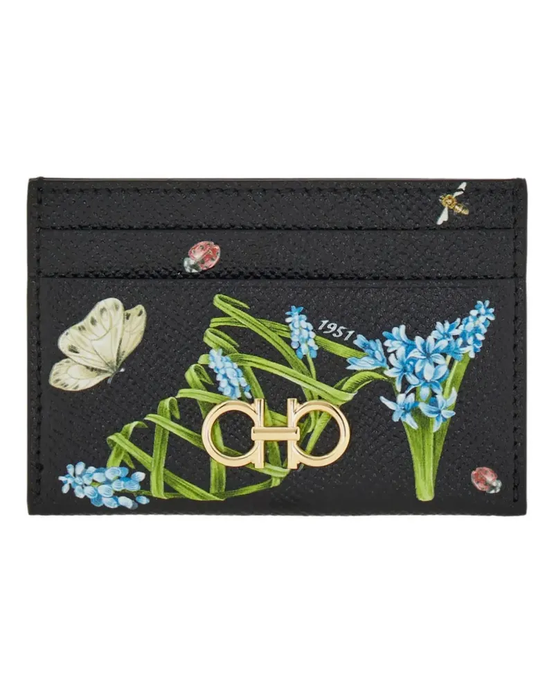 Ferragamo Gancini credit card holder - Schwarz Schwarz