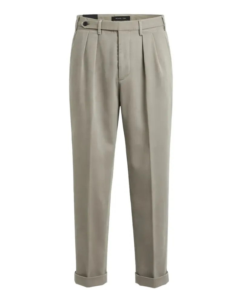 MICHAEL COAL Plissierte Hose mit Umschlag - Nude Nude