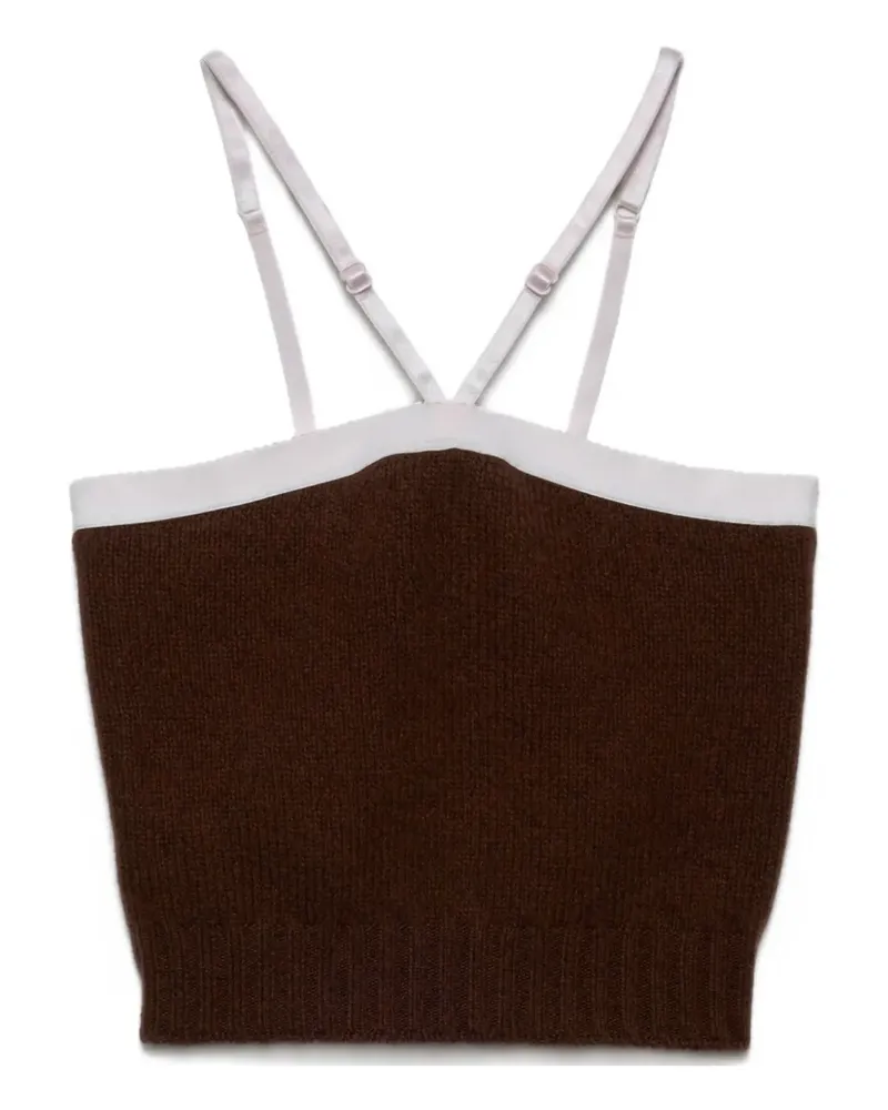 Prada Gestricktes Oberteil mit verstellbaren Trägern - Braun Braun