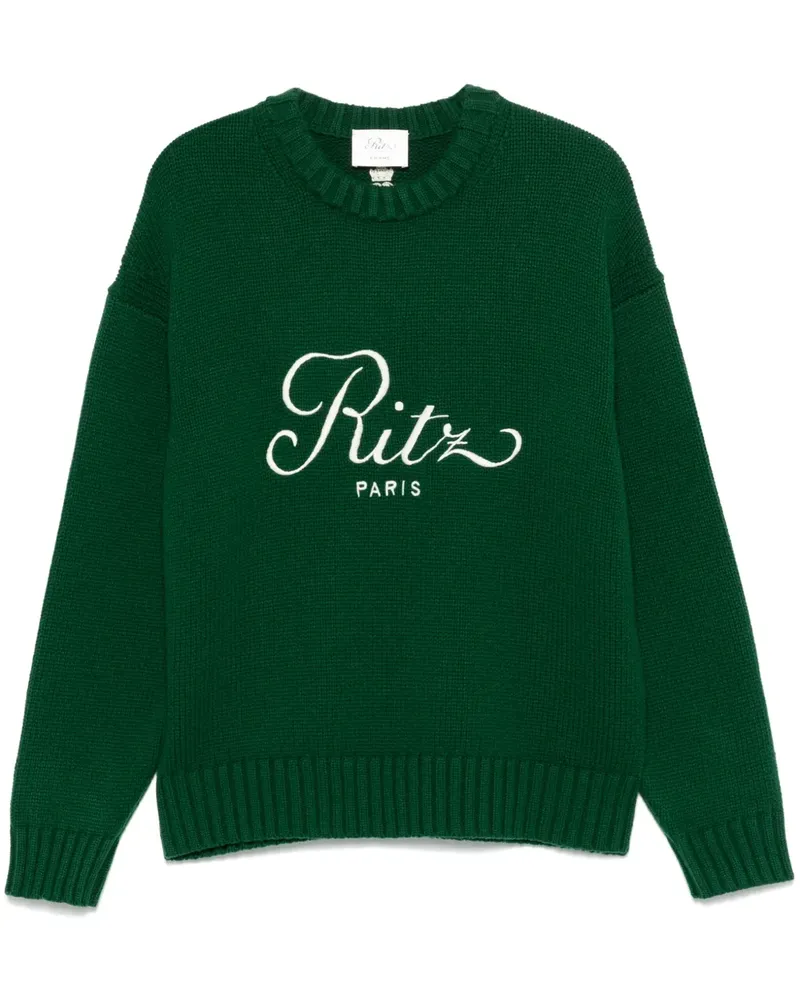 Frame Denim Pullover mit Logo-Stickerei - Grün Grün