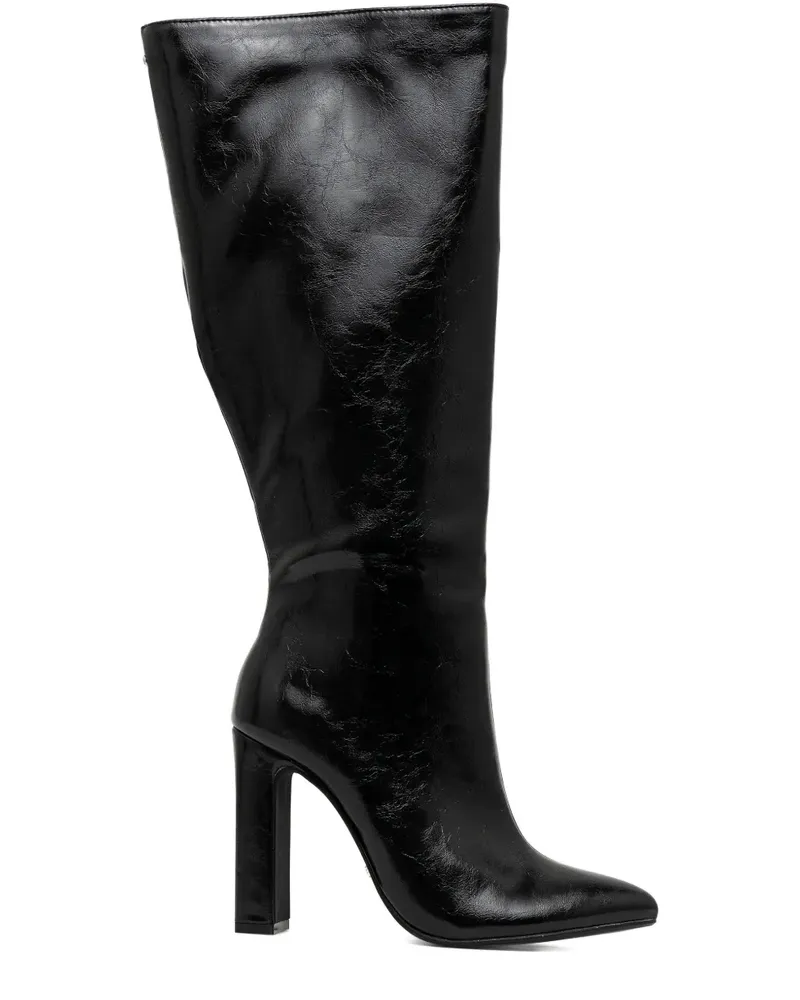 Buffalo 110mm July pointed block-heel boots - Schwarz Schwarz
