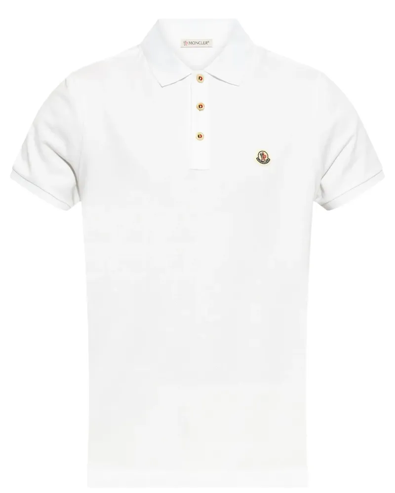 Moncler Poloshirt mit Logo-Applikation - Weiß Weiß