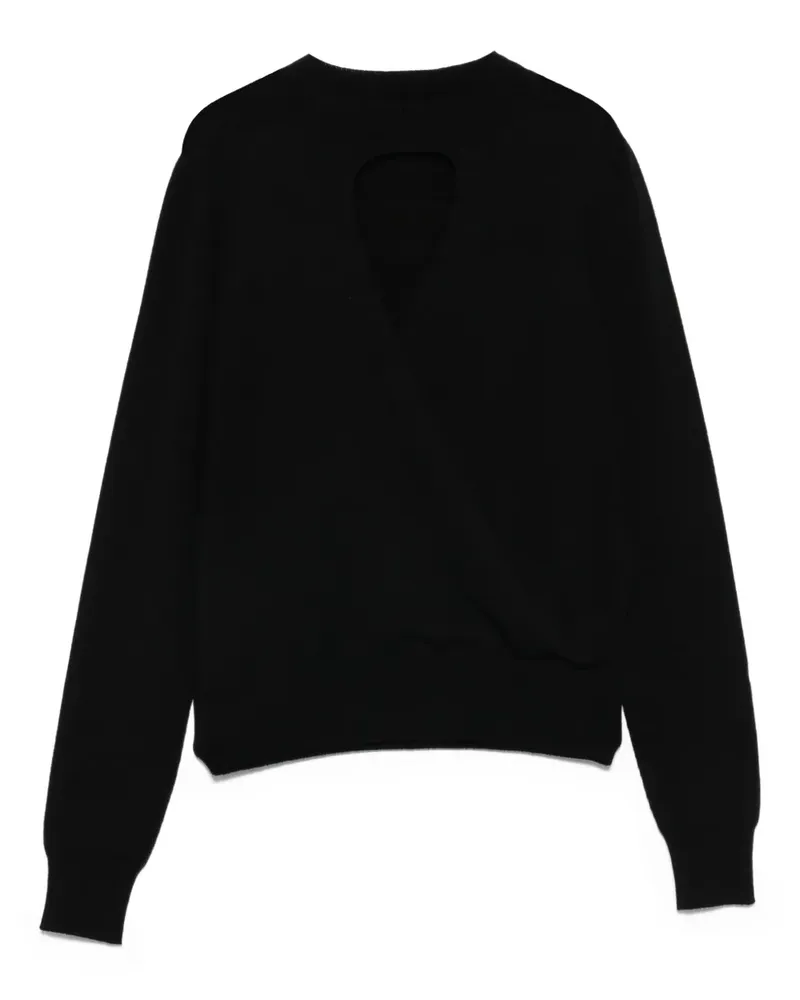 Twin-Set Pullover mit Schlüssellochausschnitt - Schwarz Schwarz