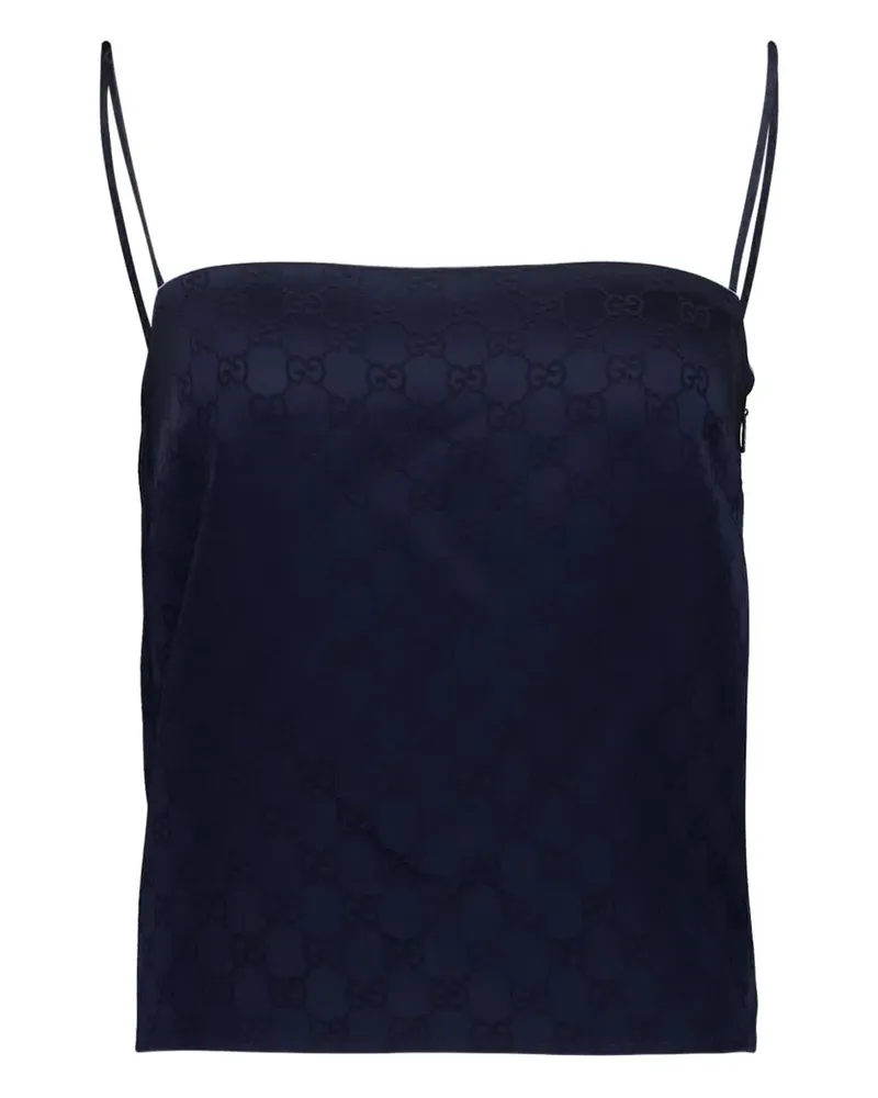 Gucci Satintop mit GG-Monogramm - Blau Blau