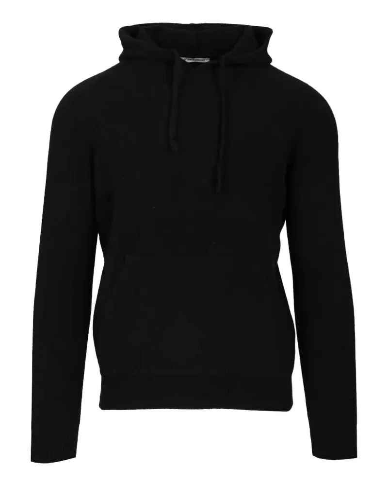 Al Duca D’Aosta 1902 knitted pouch-pocket hoodie - Schwarz Schwarz