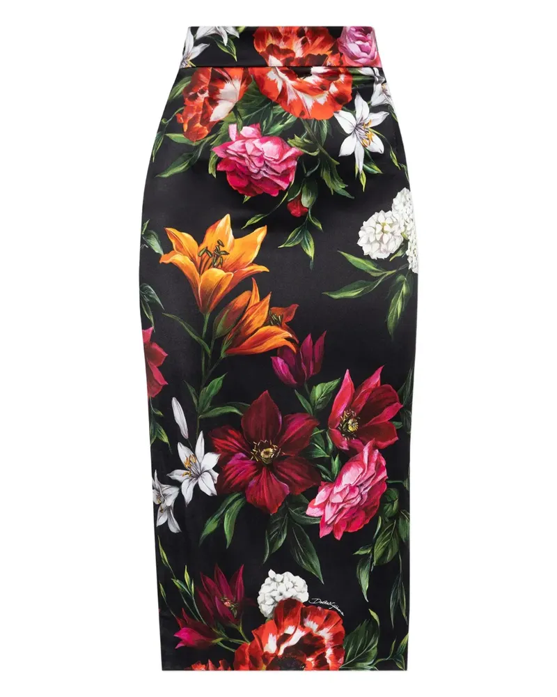 Dolce & Gabbana Bleistiftrock mit Blumen-Print - Mehrfarbig Mehrfarbig