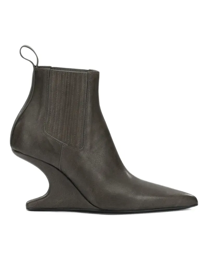 Rick Owens sculptural-wedge ankle boots - Braun Braun
