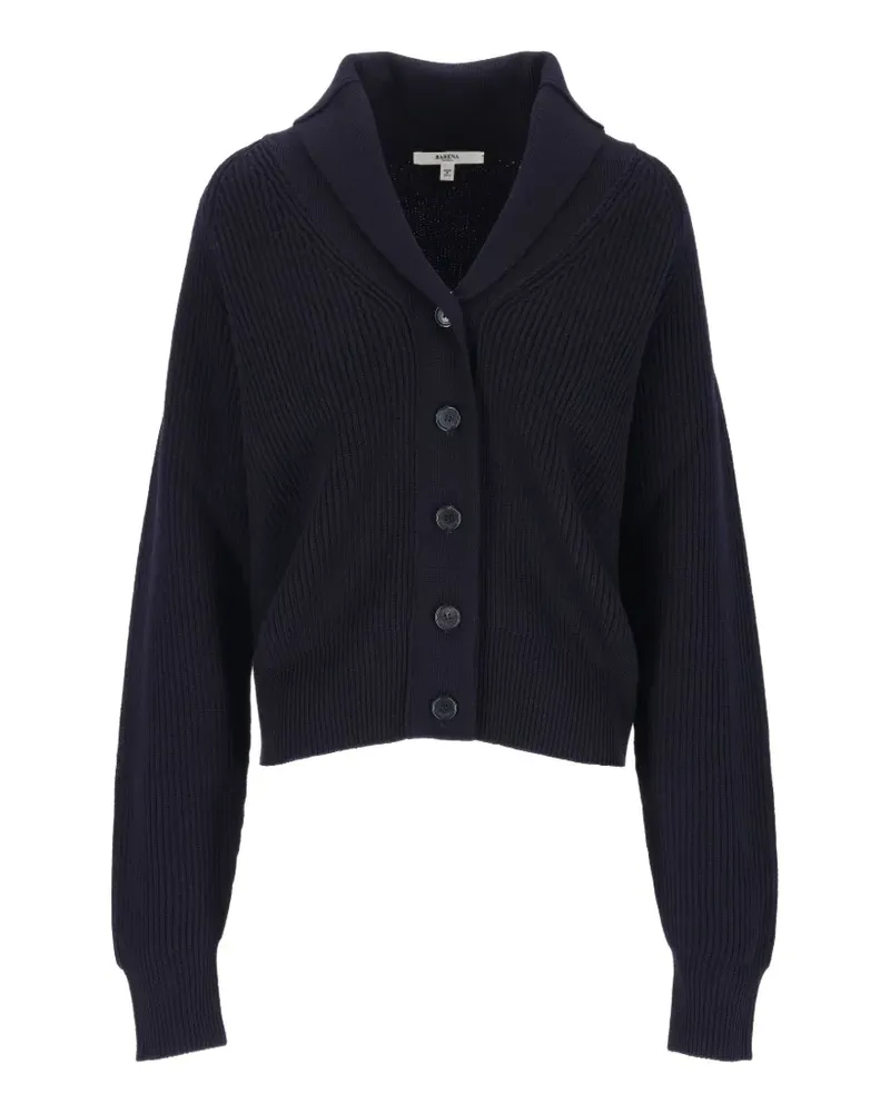 BARENA Vanni Ribera ribbed shawl-collar cardigan - Blau Blau