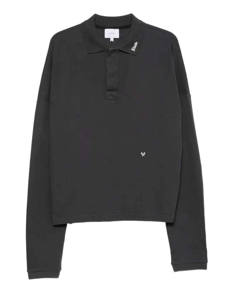 RHUDE Poloshirt mit Logo-Stickerei - Blau Blau