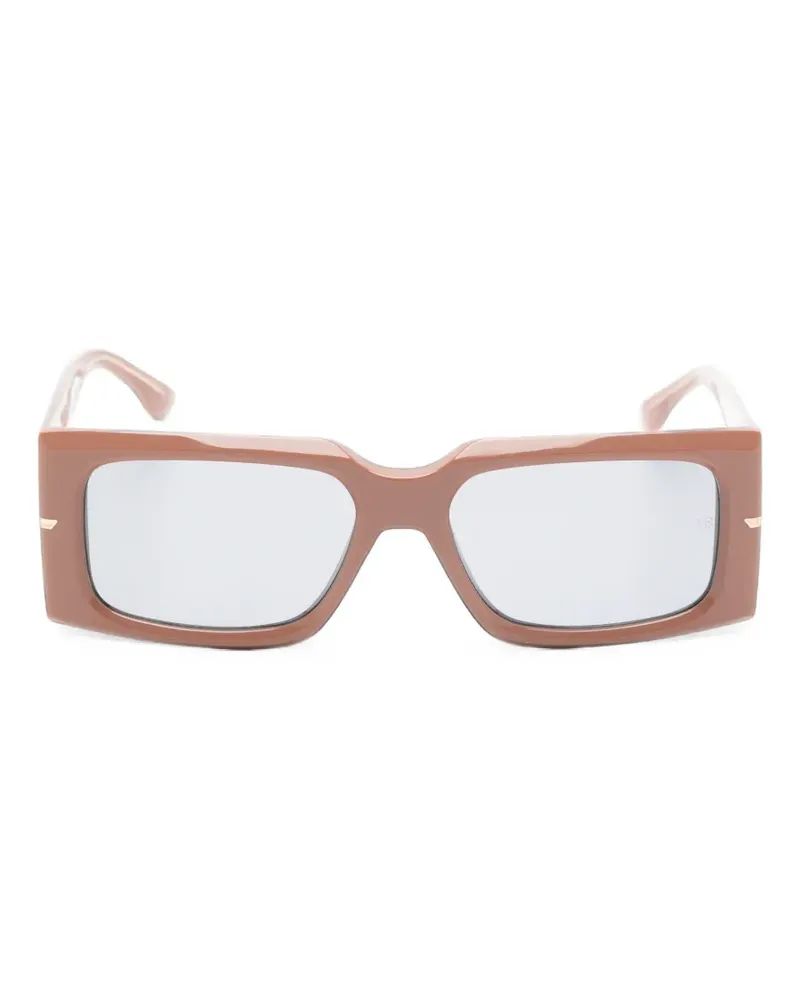 Victoria Beckham Sonnenbrille mit eckigem Gestell - Nude Nude