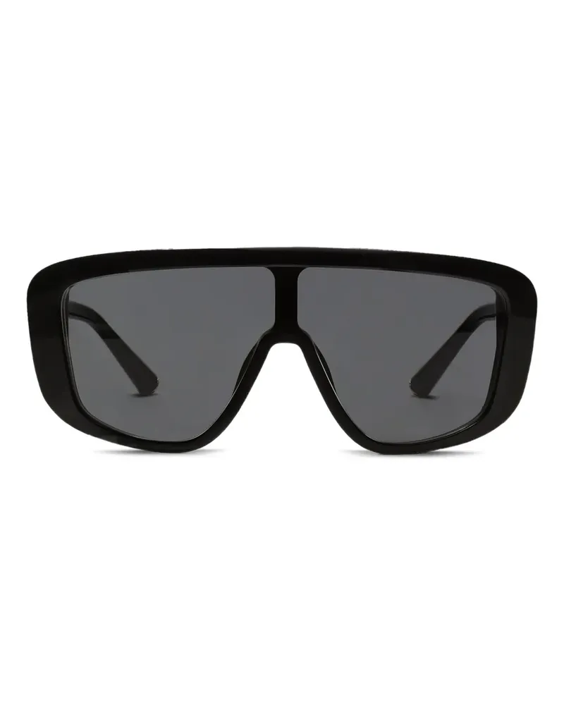 Dolce & Gabbana Marlene Sonnenbrille mit geometrischem Gestell - Schwarz Schwarz