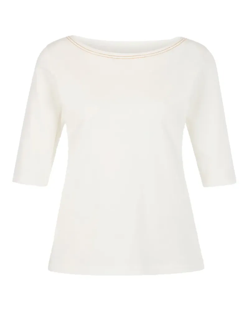 Marc Cain boat-neck T-shirt - Nude Nude