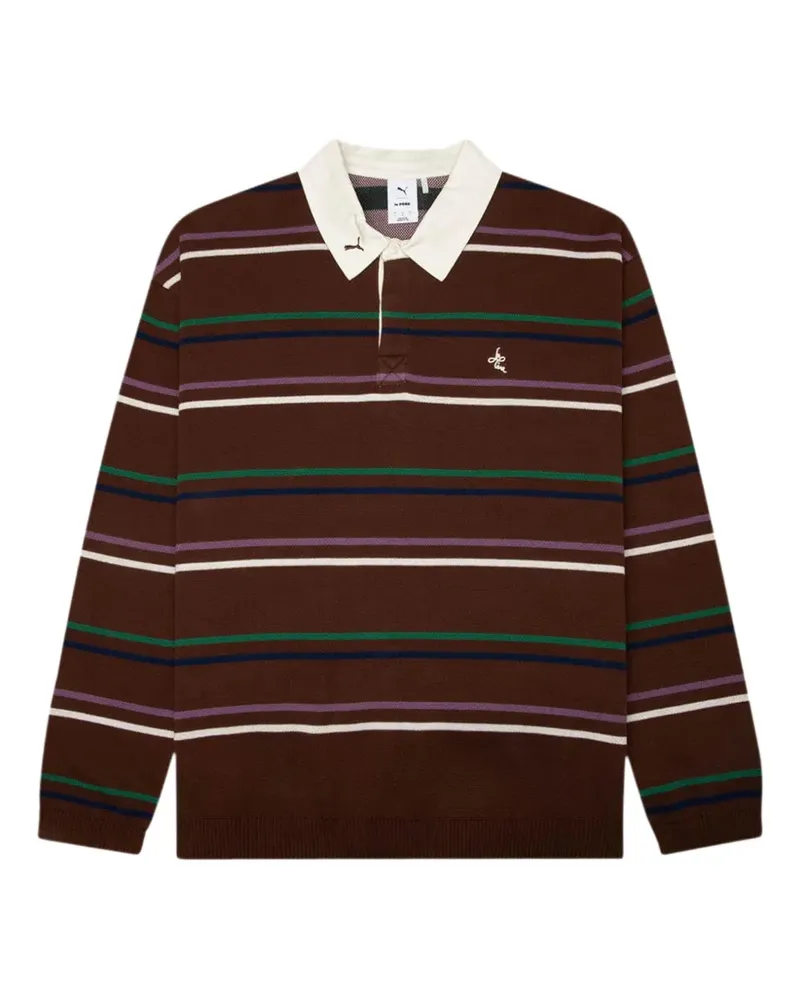 Puma x Le Père gestricktes Rugby-Poloshirt - Braun Braun