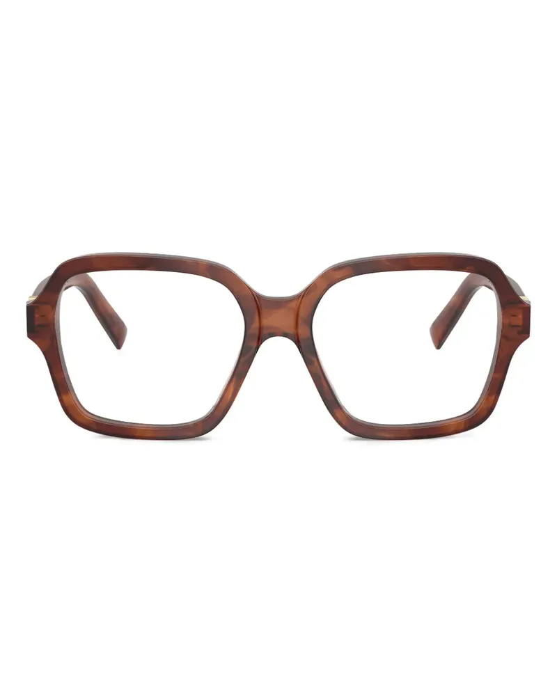 Miu Miu Brille mit geometrischem Gestell - Braun Braun
