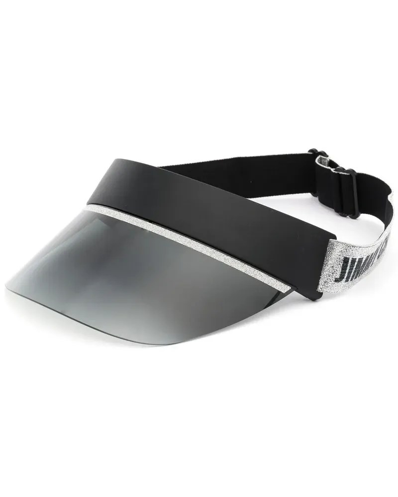 Jimmy Choo Sonnenblende mit Logo-Stickerei - Schwarz Schwarz