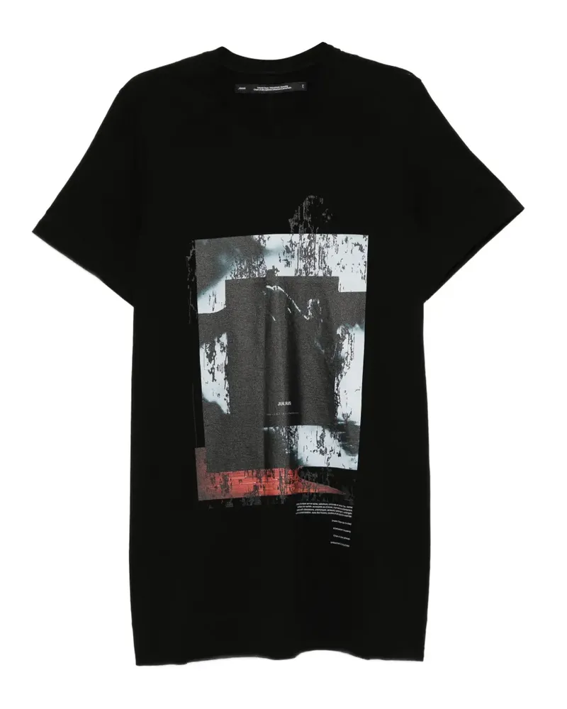 Julius prayer flare T-shirt - Schwarz Schwarz