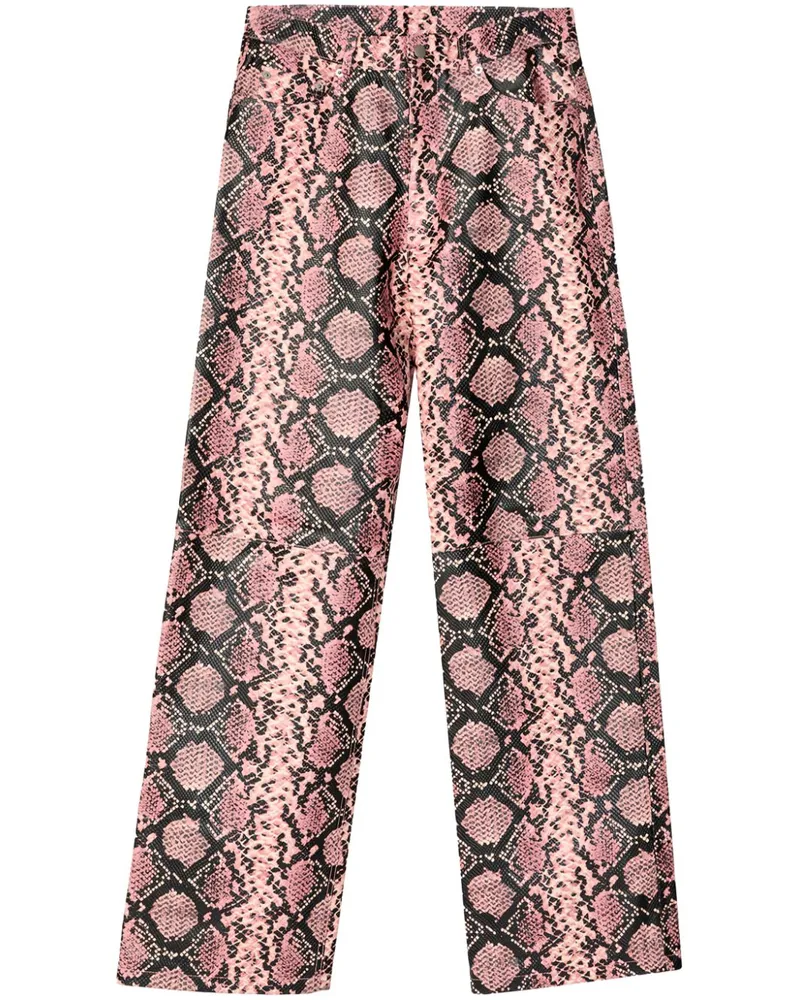 Camper Hose aus Leder - Rosa Rosa