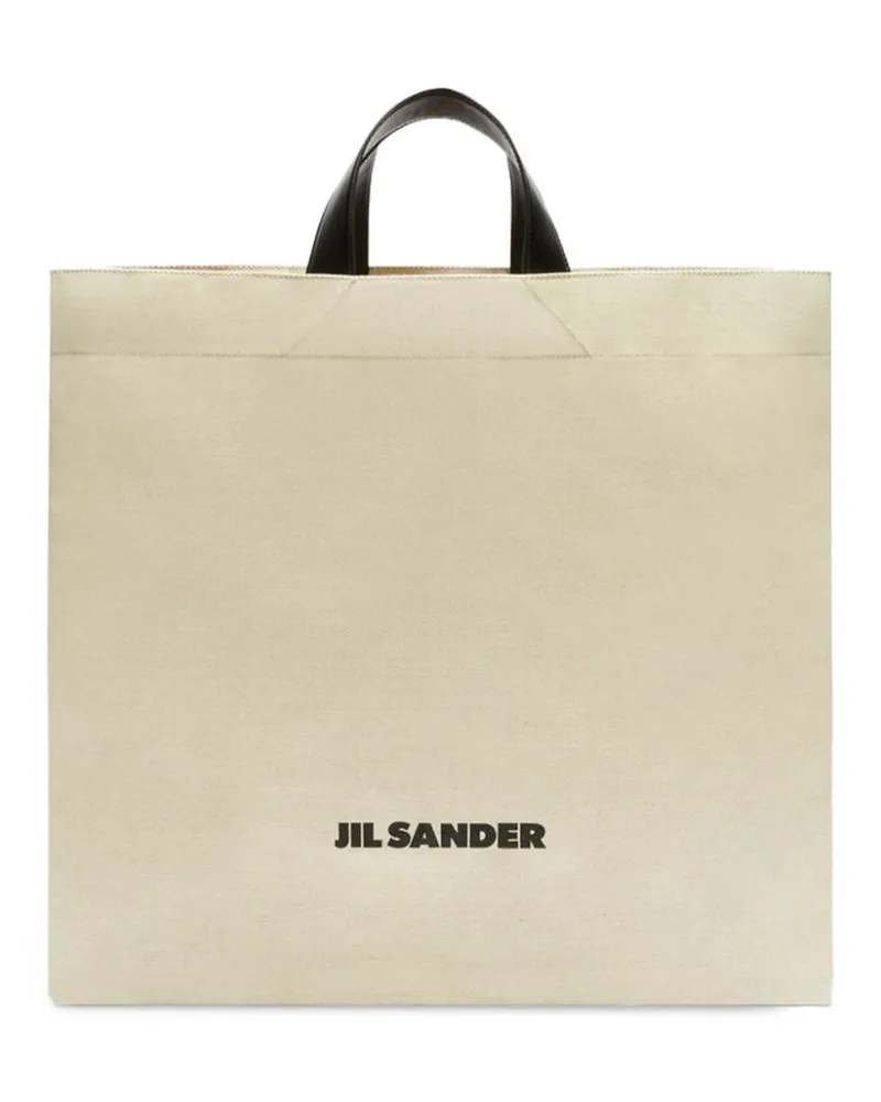 Jil Sander Handtasche mit Logo-Print - Nude Nude