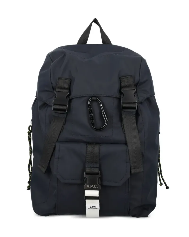 A.P.C. Mittelgroßer Rucksack mit Schnallenverschluss - Blau Blau