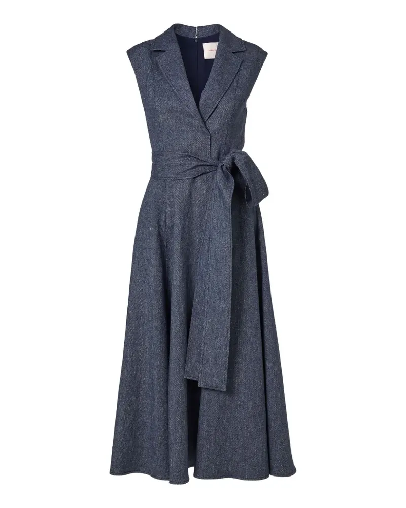 Carolina Herrera New York belted midi dress - Blau Blau