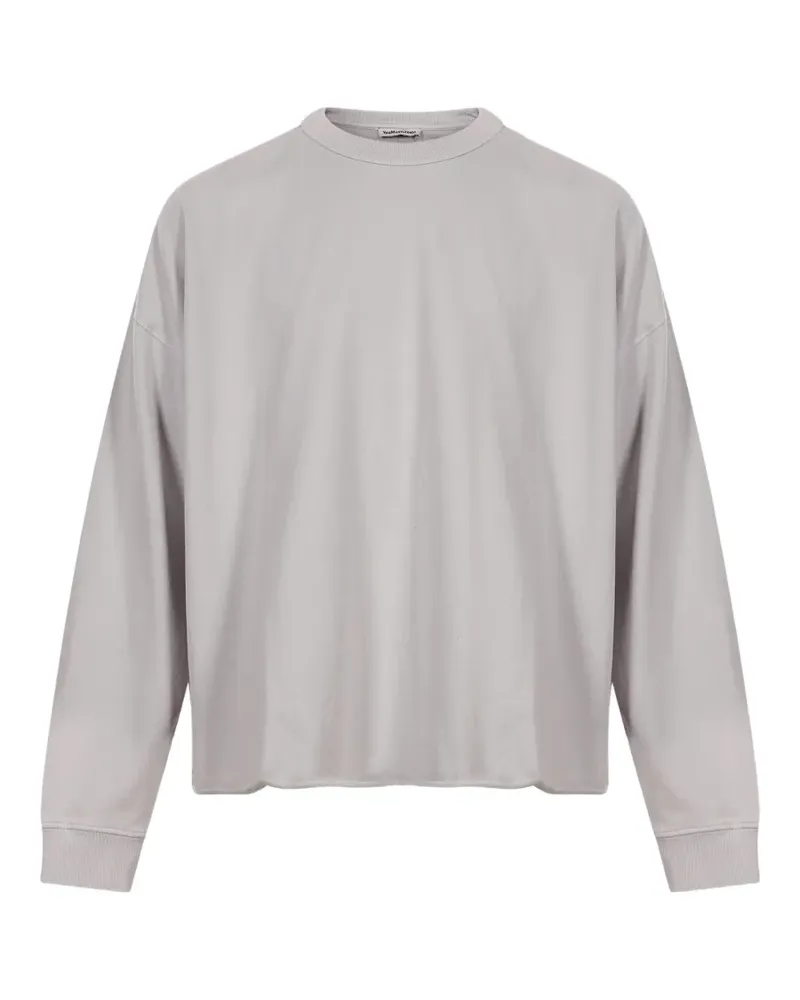 YMC Studio Sweatshirt mit offenen Kanten - Grau Grau