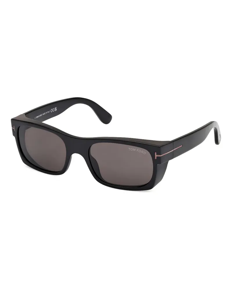 Tom Ford Sonnenbrille mit eckigem Gestell - Schwarz Schwarz
