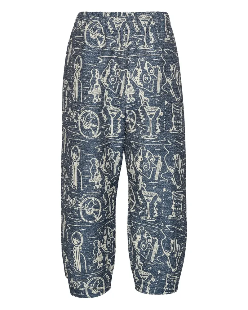Henrik Vibskov Eclipse printed trousers - Blau Blau
