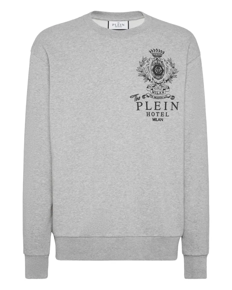 Philipp Plein Sweatshirt mit Wappendetail - Grau Grau