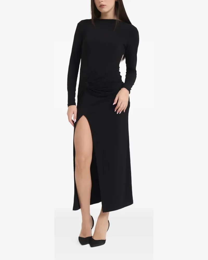 Patrizia Pepe draped maxi dress - Schwarz Schwarz