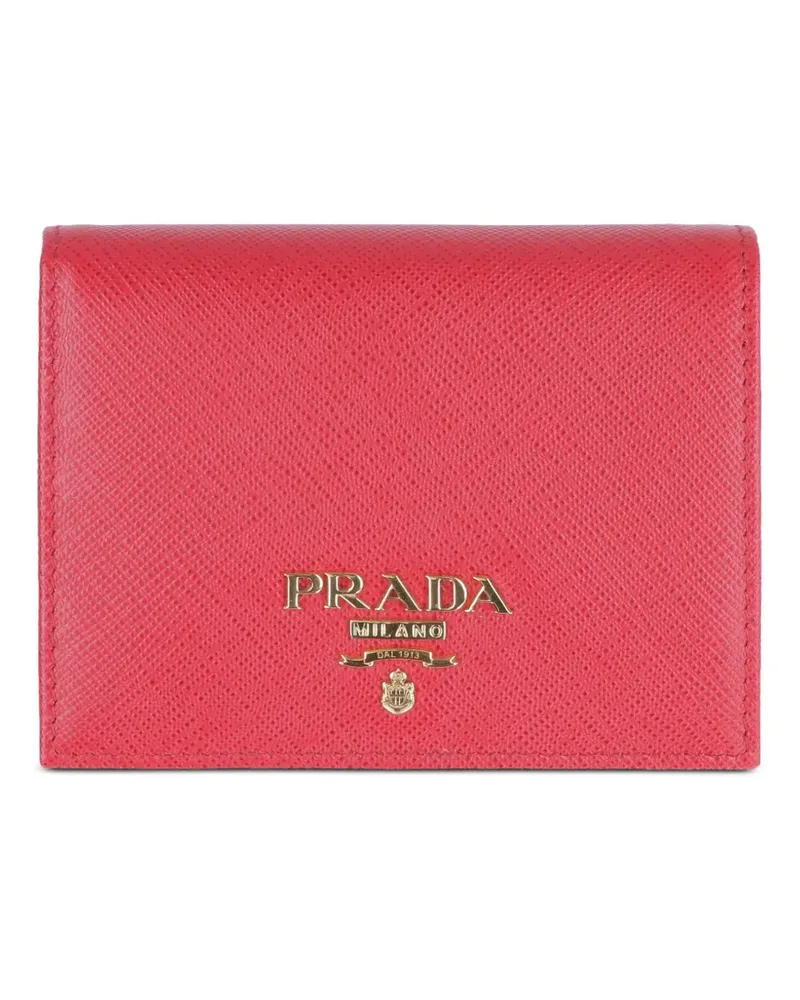 Prada Kleines Portemonnaie aus Saffiano-Leder - Rot Rot