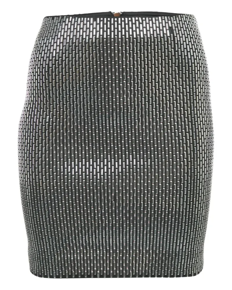 Zoe Karssen 2000s Jerseyrock mit Silberverzierung Silber