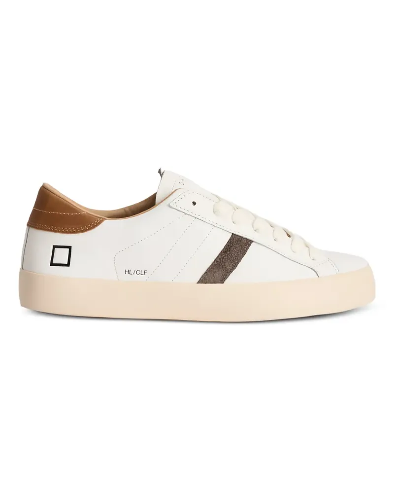 D.A.T.E. Hill Leder-Sneakers mit Wildledereinsätzen - Weiß Weiß