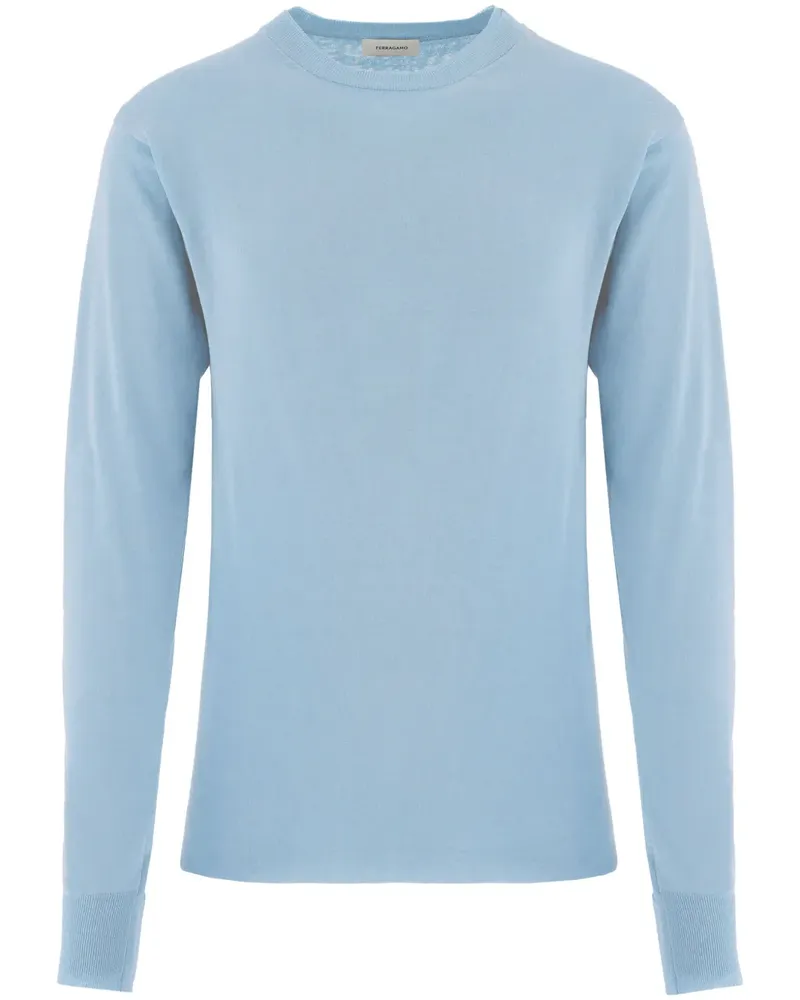 Ferragamo Fein gestrickter Pullover - Blau Blau