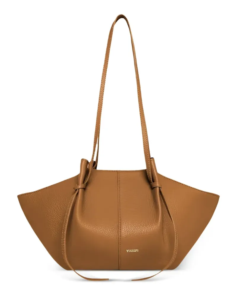 YUZEFI Mochi pebbled shoulder bag - Braun Braun