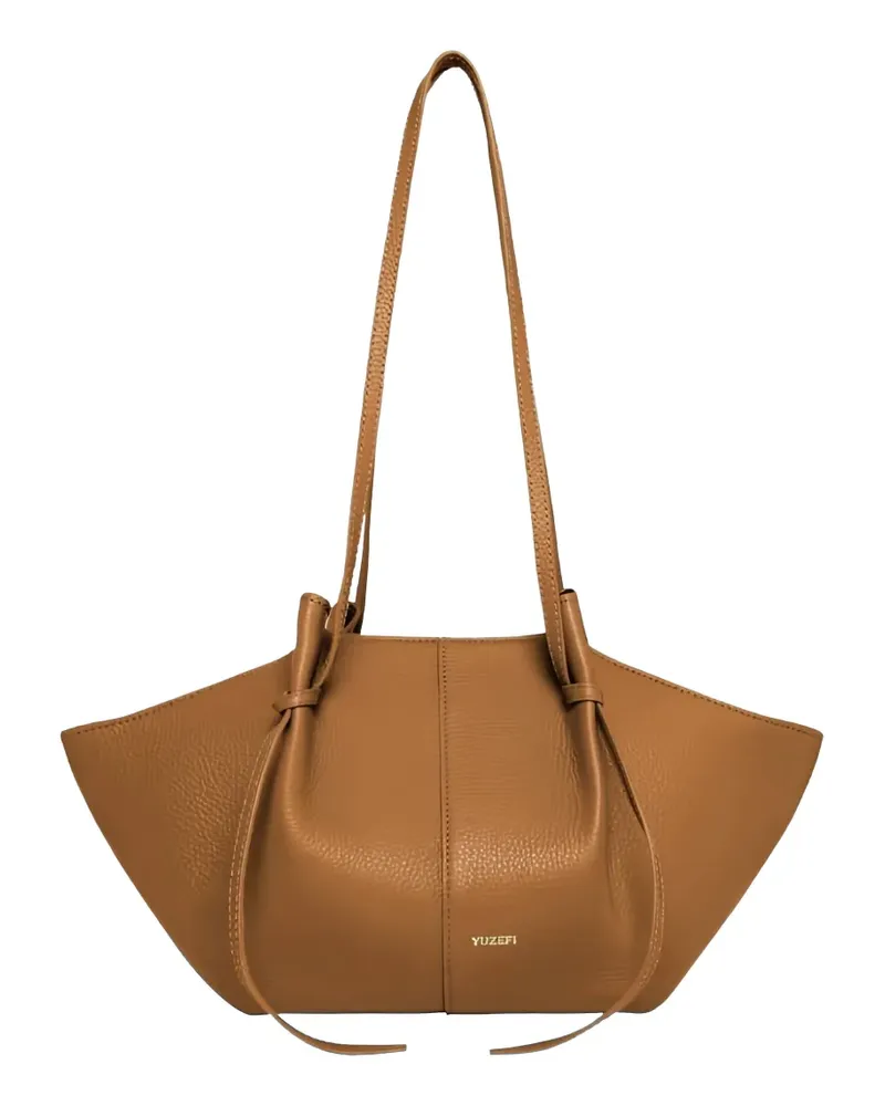 YUZEFI Mochi pebbled shoulder bag - Braun Braun