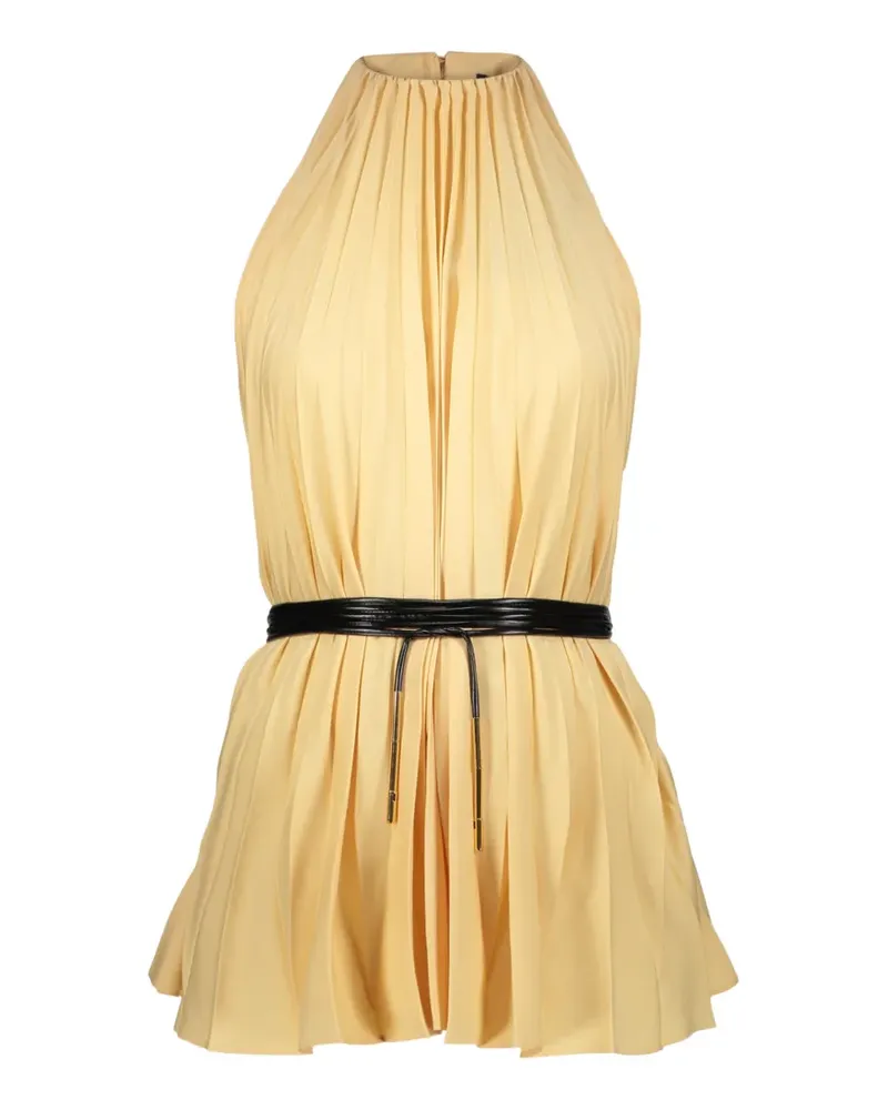 ELLERY pleated halterneck top - Gelb Gelb
