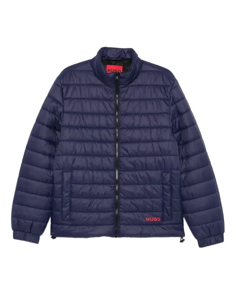HUGO BOSS Wattierte Jacke mit Logo-Stickerei - Blau Blau