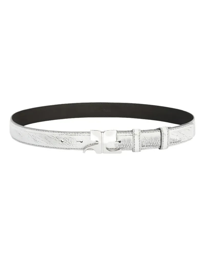 Courrèges leather belt - Silber Silber