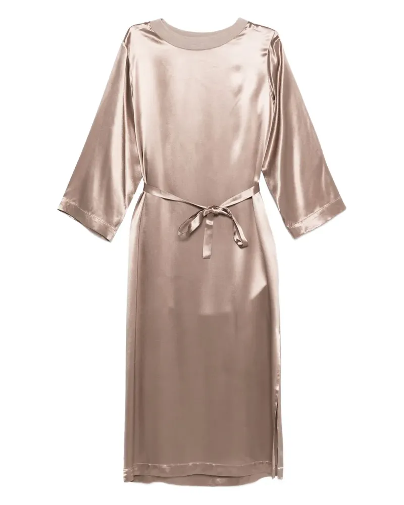 Peserico Midikleid aus Satin - Nude Nude