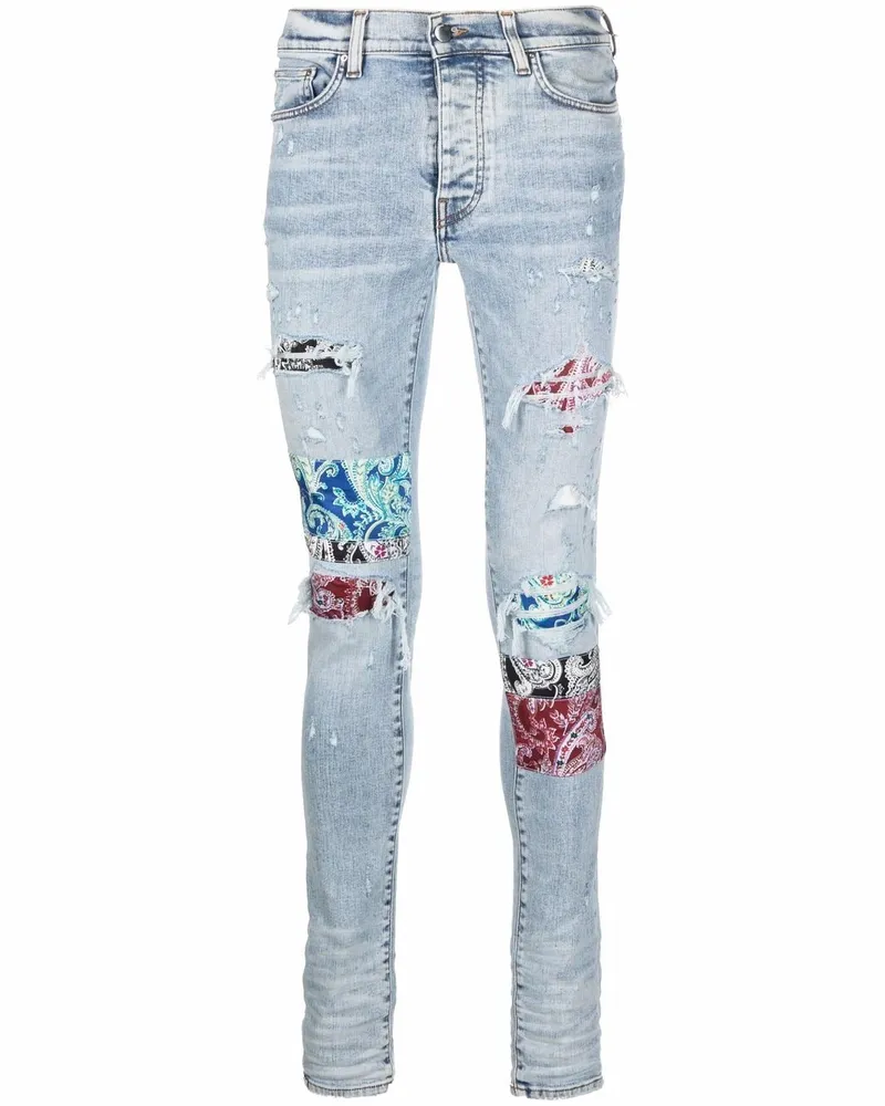Amiri Skinny-Jeans im Distressed-Look - Blau Blau