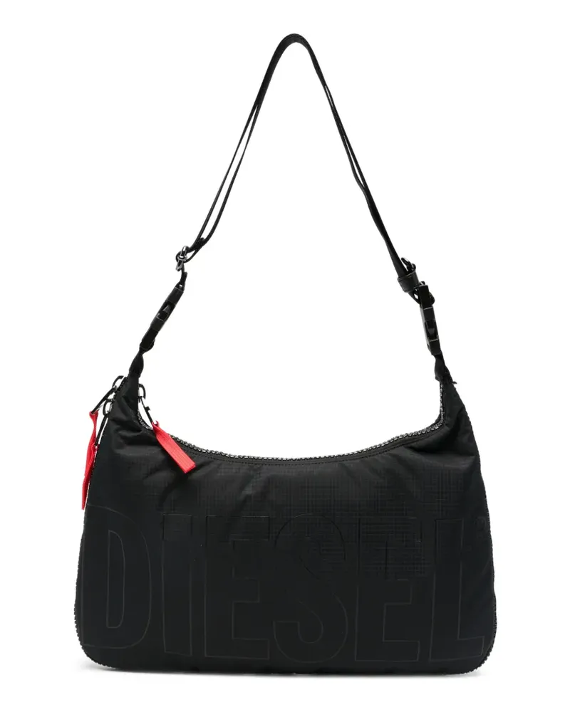 Diesel Schultertasche mit Logo-Prägung - Schwarz Schwarz