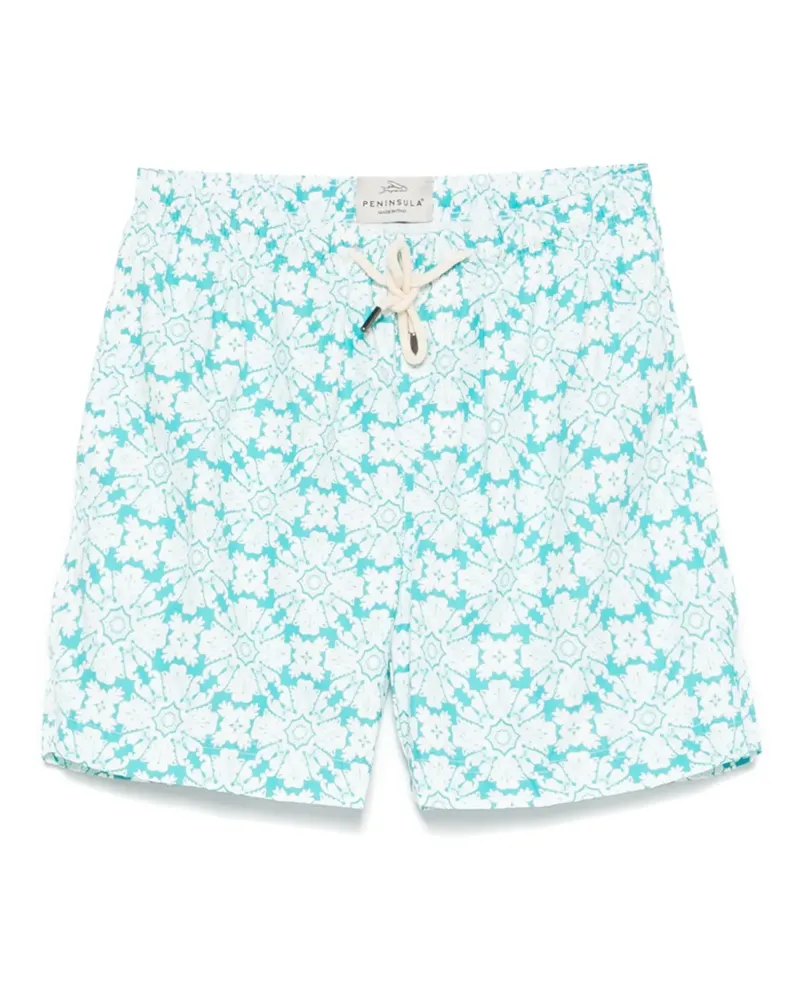 PENINSULA Badeshorts mit Print - Blau Blau