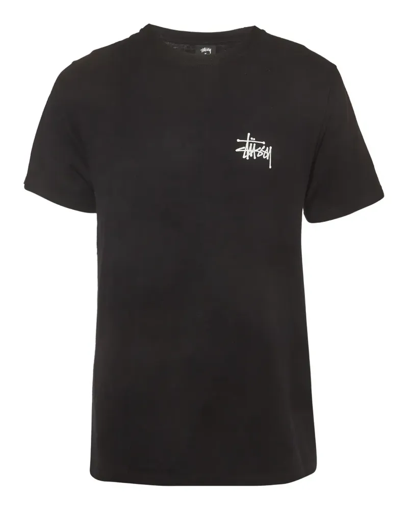 Stüssy logo-print cotton T-shirt - Schwarz Schwarz