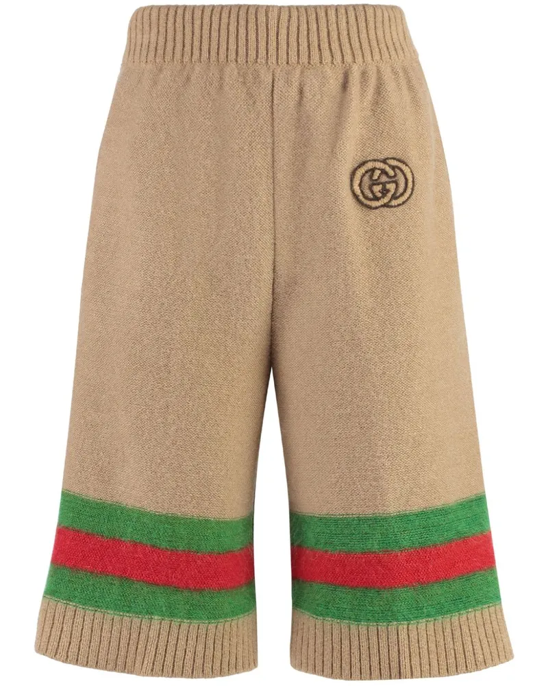 Gucci Shorts mit Webstreifen - Braun Braun