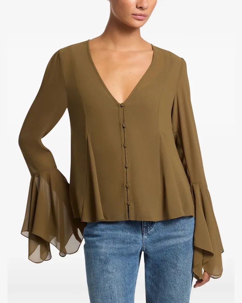 Michael Kors Georgette-Bluse - Grün Grün