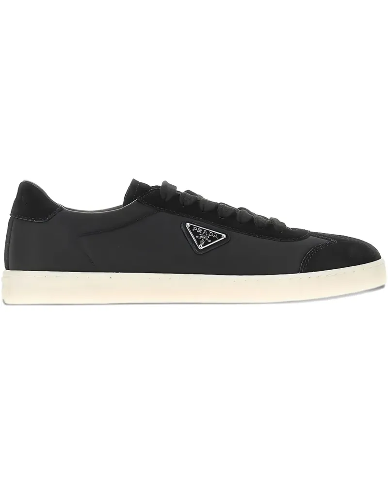 Prada Sneakers mit Triangel-Logo - Schwarz Schwarz