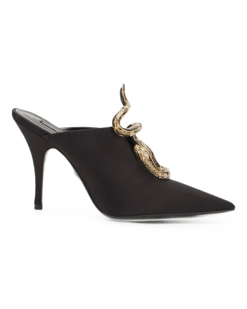 Roberto Cavalli Pumps mit Schlangenverzierung - Schwarz Schwarz